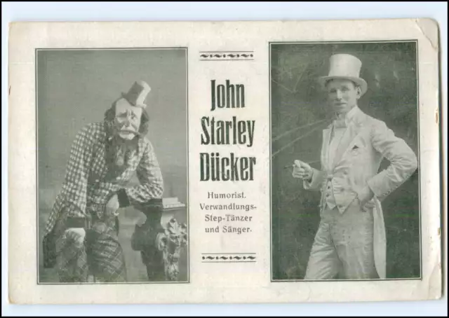 V1951/ John Starley Dücker Humorist Transformation Step Dancer AK circa 1912