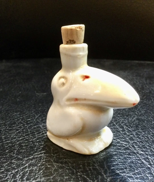 Miniature Perfume Bottle Toucan Porcelain German Irice