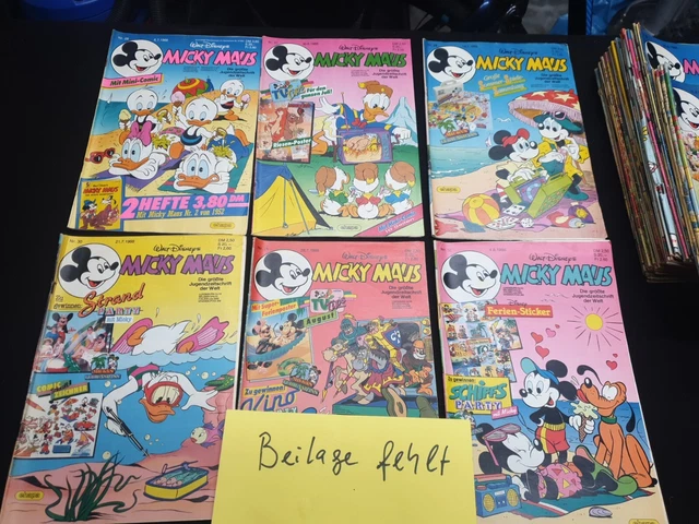 47 Micky Maus Hefte Sammlung / Konvolut Jahrgang 1988 / 2 Hefte mit Beilage