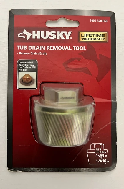 Husky Drain Removal Tool Fits 1-3/4 to 1-9/16 in (‎410-075-0111)- Open Box
