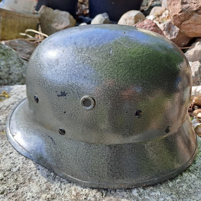 alter Feuerwehrhelm,Reenactment,leicht,Press oder Kunststoff,Wehrmachtshelmform