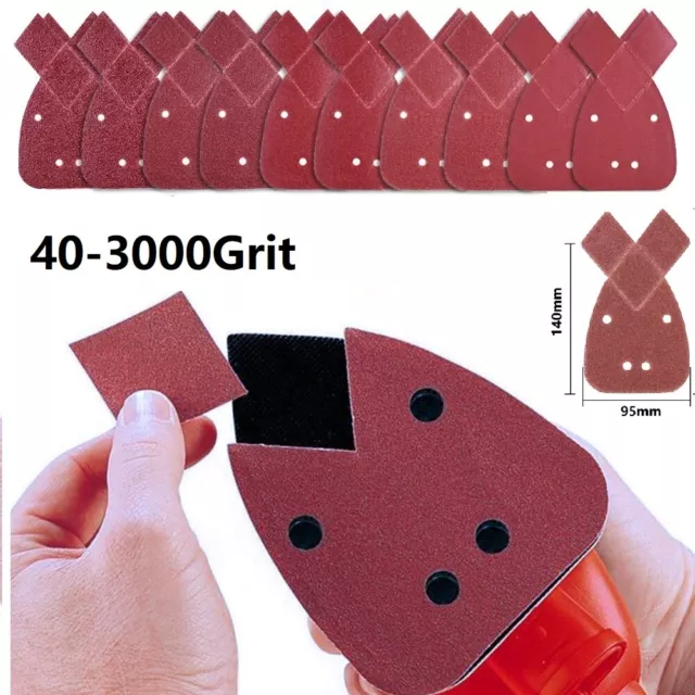 Mouse Sandpaper 40-3000 Grit Sanding Sheets Orbital Detail Decker Sander Pads 2