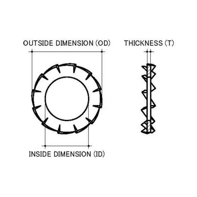 Pack of 2000 Stainless A4 316 External Serrated Tooth Lock Washer M8 Metric Star 2