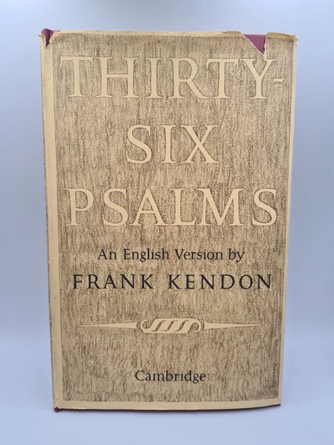 Thirty Six Psalms An English Version By Frank Kendon Vintage 1963 Religion Bible