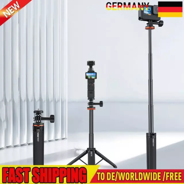 2in1 Extendable Tripod Stand Handle Grips Telescopic Rod for DJI Osmo Pocket 3