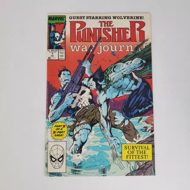 Punisher War Journal #7 (1988 Series) Vol. 1 Marvel Comic Book Jim Lee Cover Art