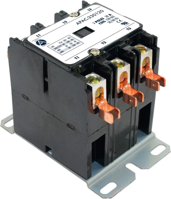 Appli Parts APAC-330120 Heavy Duty 3 Poles Contactor 30 Amp 120 Volts Coil Repl