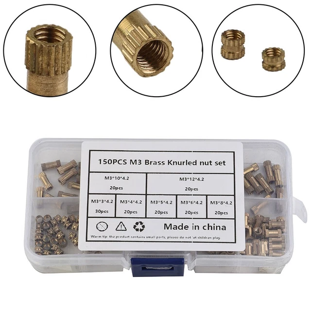 Materiale ottone resistente 150 pz M3 inserto termico filettato dadi per stampa