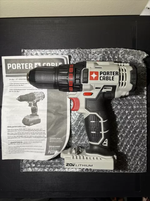 PORTER CABLE PCC601 20V MA X Cordless 1/2" Drill - Bare Tool Brand New Open Box