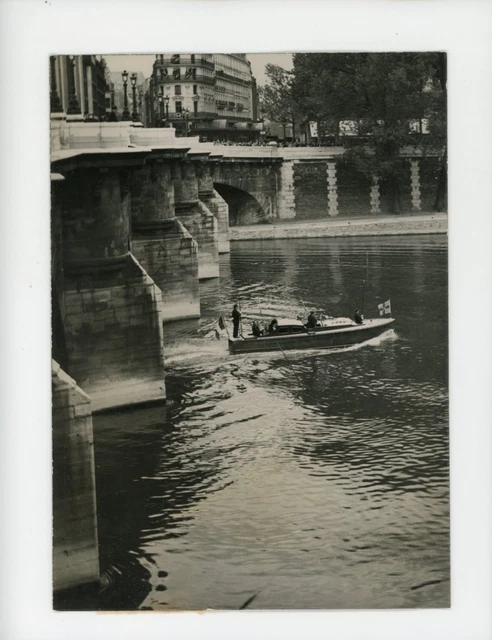Tirage Photographique Argentique Vintage 'Paris, La Nuit Du Ski' - Format 13x18 Cm - Circa 1930