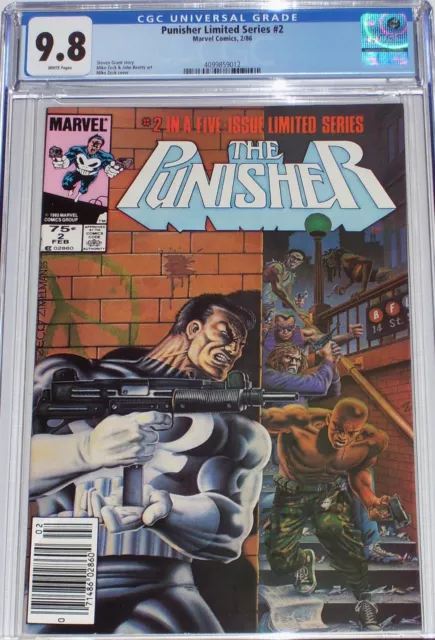 Punisher Limited Series #2 CGC 9.8 Newsstand Edition from Feb 1986