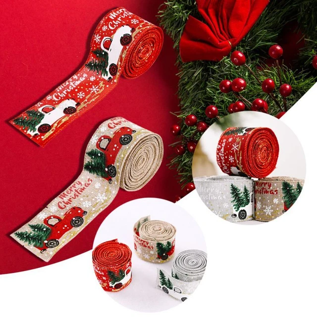 Christmas Ribbon DIY Craft Xmas Gift Packing Wrapping Home Decoration Ornaments