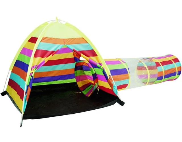 NEW Dome Tent and Instant Tunnel Play Tent Kids Playhouse Toy Gift Fun Rainbow