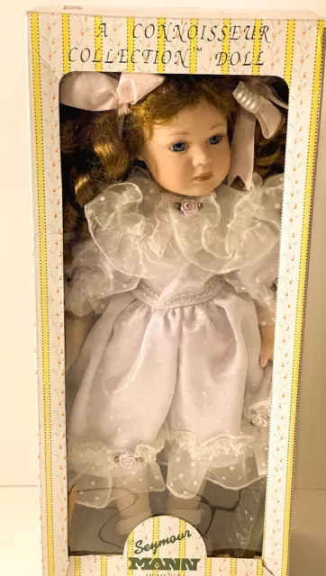 Seymour Mann Limited Edition Doll Hand Painted Porcelain Blue Eyes Vintage
