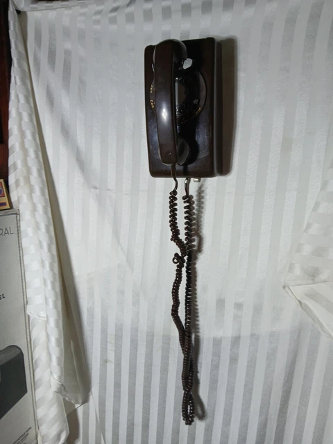 Retro Classig VINTAGE STROMBERG CARLSON Military Brown Mount Rotary Dial Telephone ...