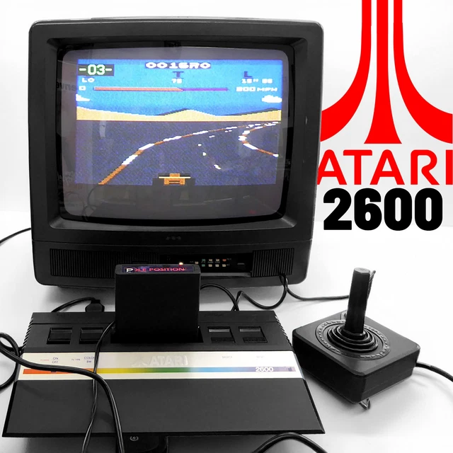 LOT console +3 jeux d'arcade Atari 2600 JR silver label Ms