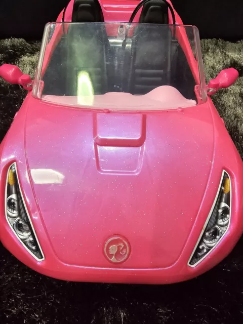 💅🏻✨️2016 Mattel Barbie Glam Pink Glitter Convertible Car with Seat Belts🚗 3