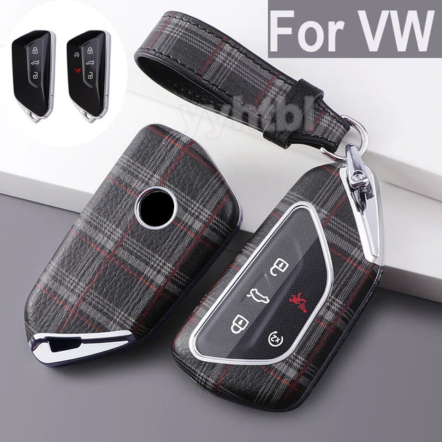 Car Remote Key Fob Case Cover Holder Bag For VW Golf 8 Seat Leon MK4 Ateca Skoda