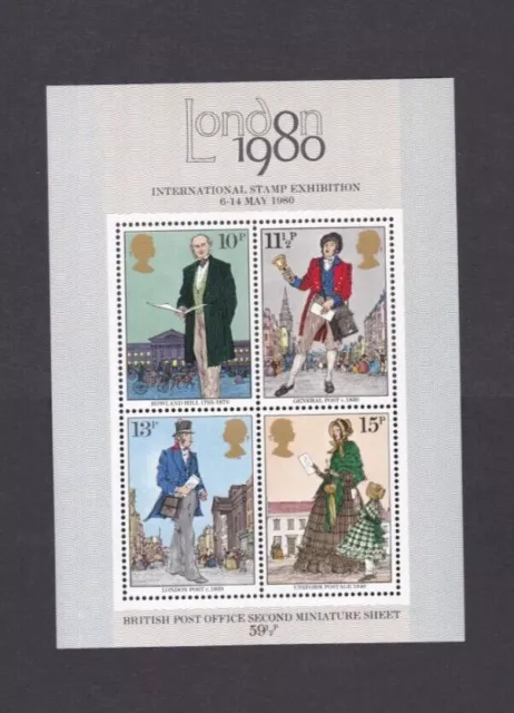 Gb Stamps -1980 Sir Rowland Hill,  Mini Sheet Ms1099, Mnh.