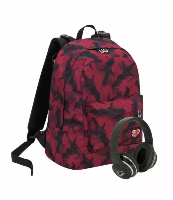 ZAINO SEVEN The Double * DAGGER * REVERSIBILE 201001955 Cuffie Wireless. Scuola