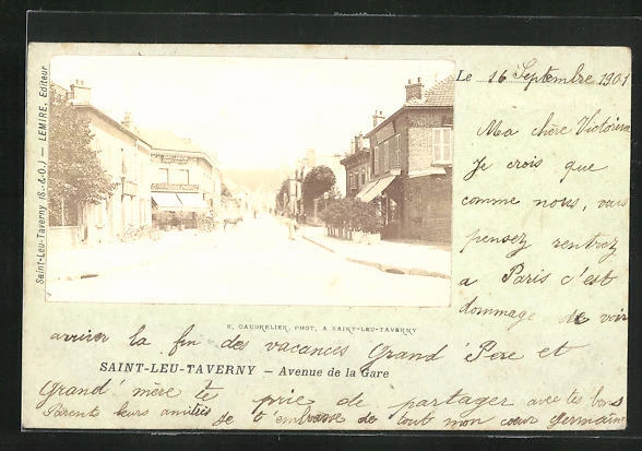 CPA Saint-Leu-Taverny, Avenue de la Gare 1901
