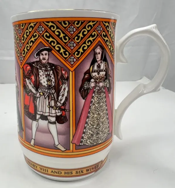 James Sadler and Sons King Henry VIII & His Six Wives Cup Mug Fine Bone China