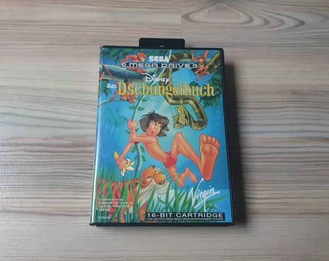 Sega Mega Drive Spiel Disney Das Dschungelbuch Retro Game + OVP Schöner Zustand