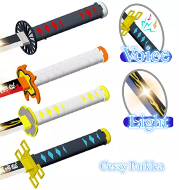 Katana Samurai Ninja Demon Slayer Katana Sword Blade Light Voice Costume Weapon 2