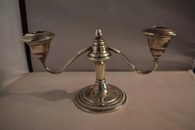 William Rogers Sterling Silver Candelabra – Two Candles