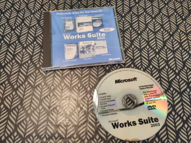 Microsoft Works Suite 2003 DVD Rom with key