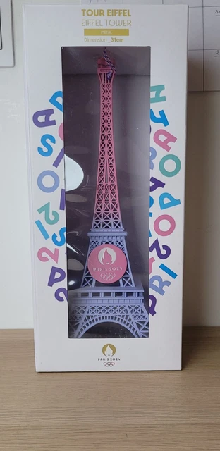 Tour Eiffel Paris 2024 - Collection Officielle Jeux Olympiques Et Paralympiques (22 Cm, Acier)