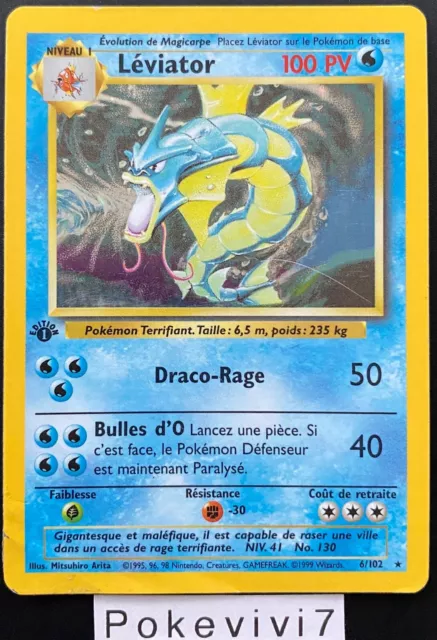 Carte Pokemon LEVIATOR 6/102 Holo Set de Base EDITION 1 Wizards FR