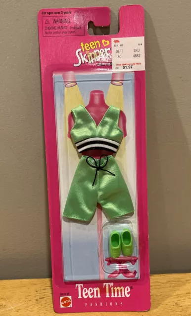 Mattel 1997 Skipper Teen Time Fashions Barbie Sister Lime Green Athletic Outfit
