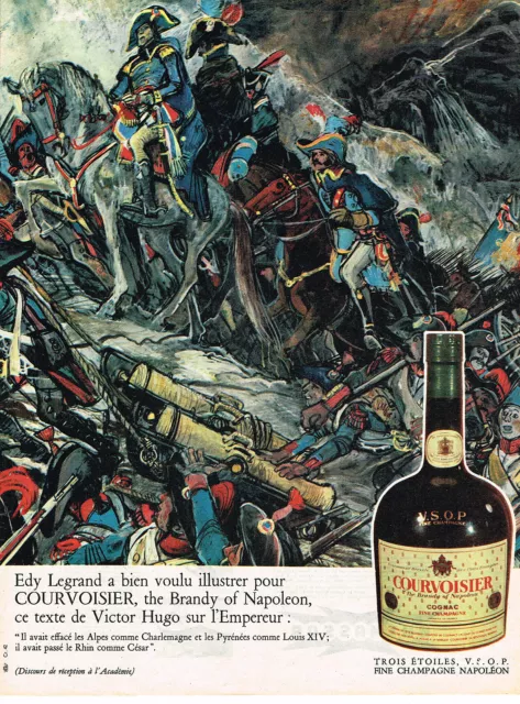 PUBLICITE ADVERTISING    1960   COURVOISIER  cognac par EDY LEGRAND