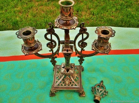 APPLIQUE PERSONNAGE BRONZE XIXème 19ème bougeoir candlestick chandelier