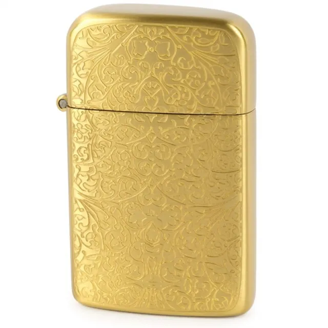 RONSON CLASSIC DESIGN Cigarette OIL Lighter : TYPHOON : R30 : Gold plated