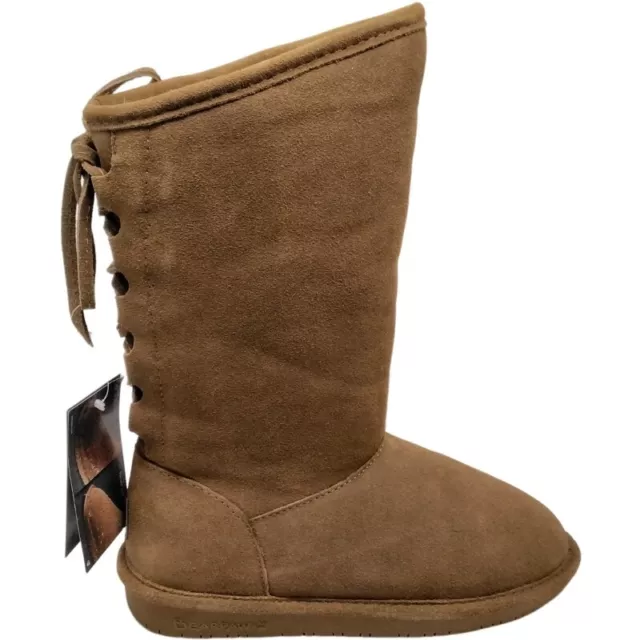 BEARPAW YOUTH WINTER Boots Girls Size 2 Casual Suede Boots Black
