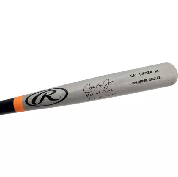 Cal Ripken Jr. Baltimore Orioles Signed Gray Rawlings Game Model Bat