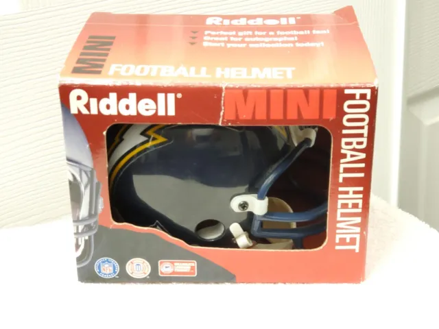 Vintage NFL San Diego Chargers Riddell Mini Football Helmet Black White Yellow
