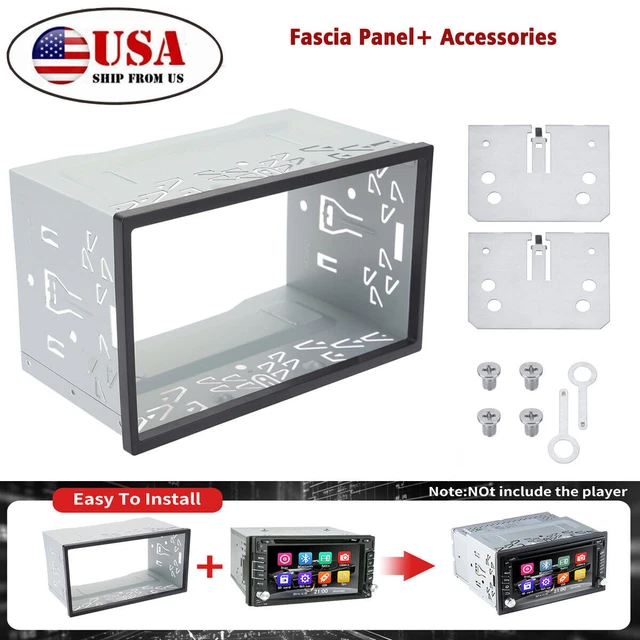 Metal Fascia Mounting Dash Kit for 2DIN Car Radio DVD Stereo Installation Frame