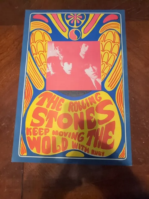 The Rolling Stones - Keep Moving The Wold With Ruby - Super Rare Promo Poster