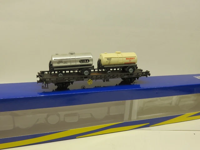 Wagon Citerne REE UFR Biporteur S.I.D.A Bourgey-Montreuil SNCF époque 3 - HO