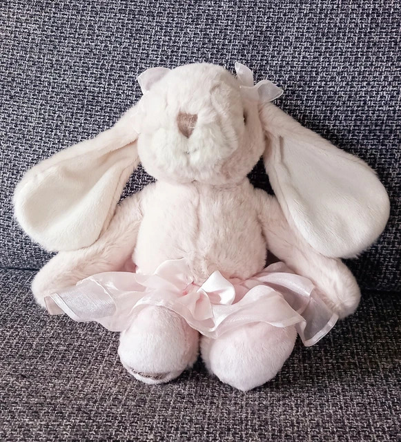 D4 - Peluche Doudou Lapin Rose Blanc Bukowski Robe Jupe Tutu