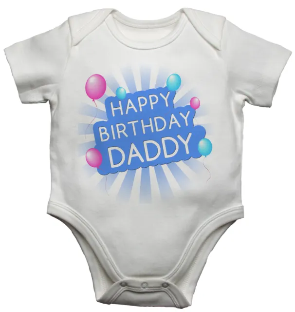 Happy Birthday Daddy Personalizzato Cotone Bambino Body Cresce per