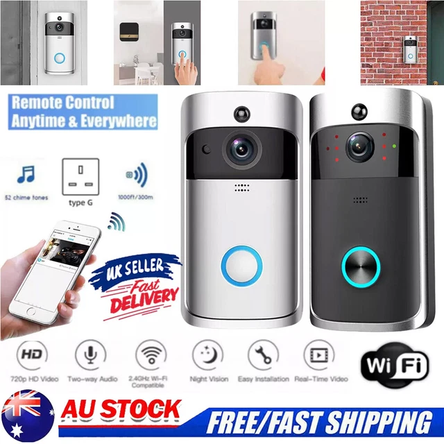 Wireless Doorbell WiFi Phone Security Camera Ring Video Door Bell Smart Intercom