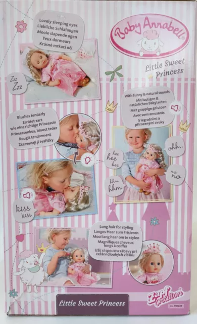 Zapf Creation BABY Annabell Little Sweet Princess 36cm Mädchenpuppe mit Zubehör 2