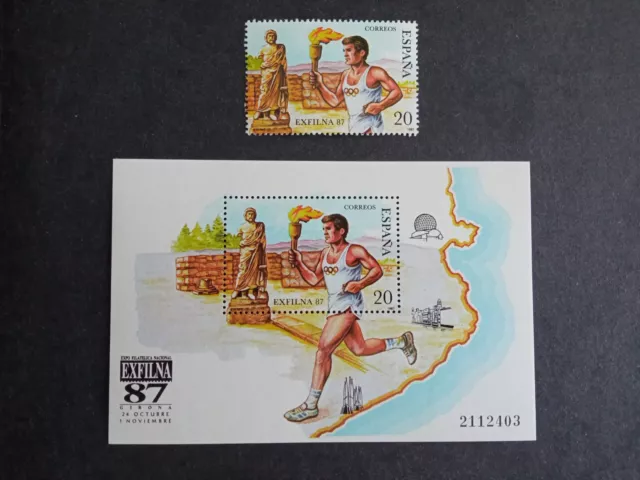 Sellos España Mnh 1987 Hojita + Sh Exfilna Gerona