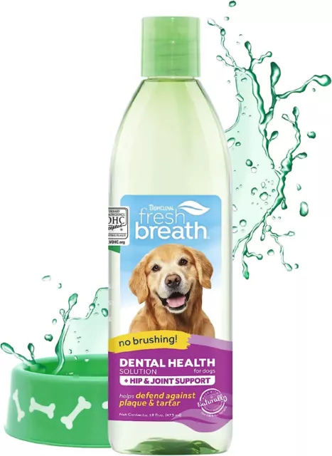 TropiClean Fresh Breath Dog Teeth Cleaning – Dog Dental Care for Bad Breath -