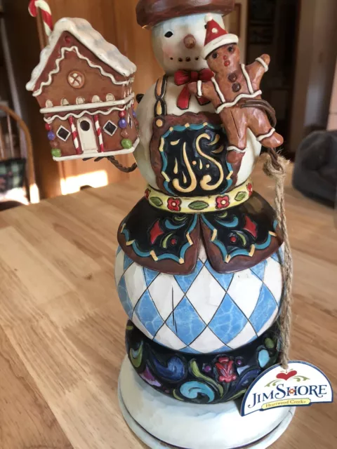 Jim Shore Festive Winter Wonders music box snowman We Wish You A Merry Christmas