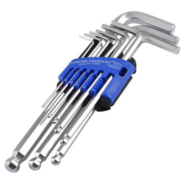 9 En 1–Bille En Forme De L En Acier Chrome-Vanadium À Clé 1.5mm - 10 Mm